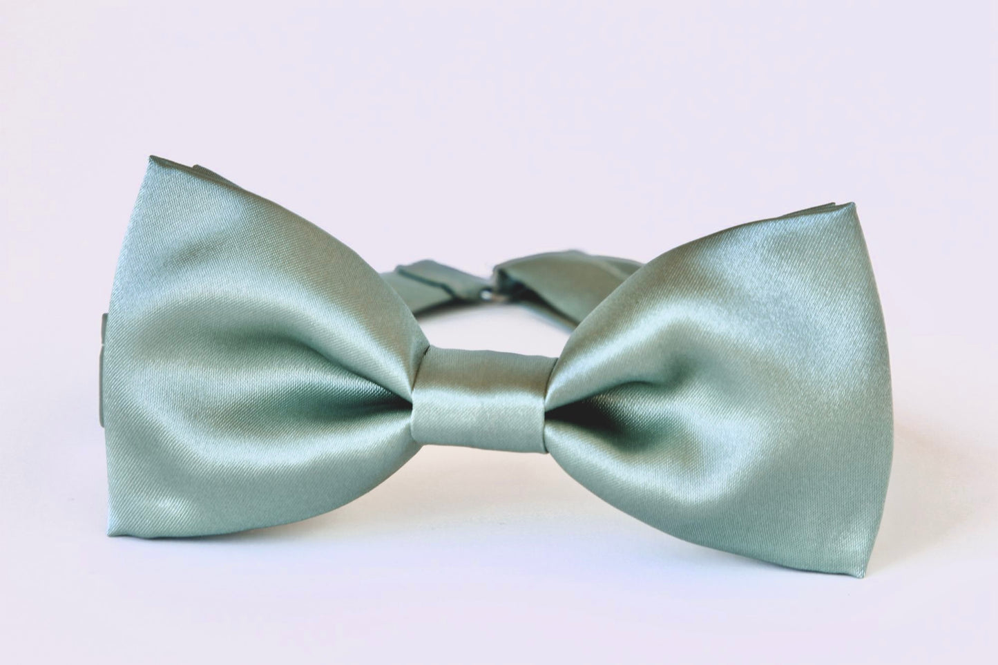 Dusty sage satin bow tie, sage silky bow tie, mens wedding bow tie, groomsmen bow tie, ring bearer bow tie, kids boys sage bow tie