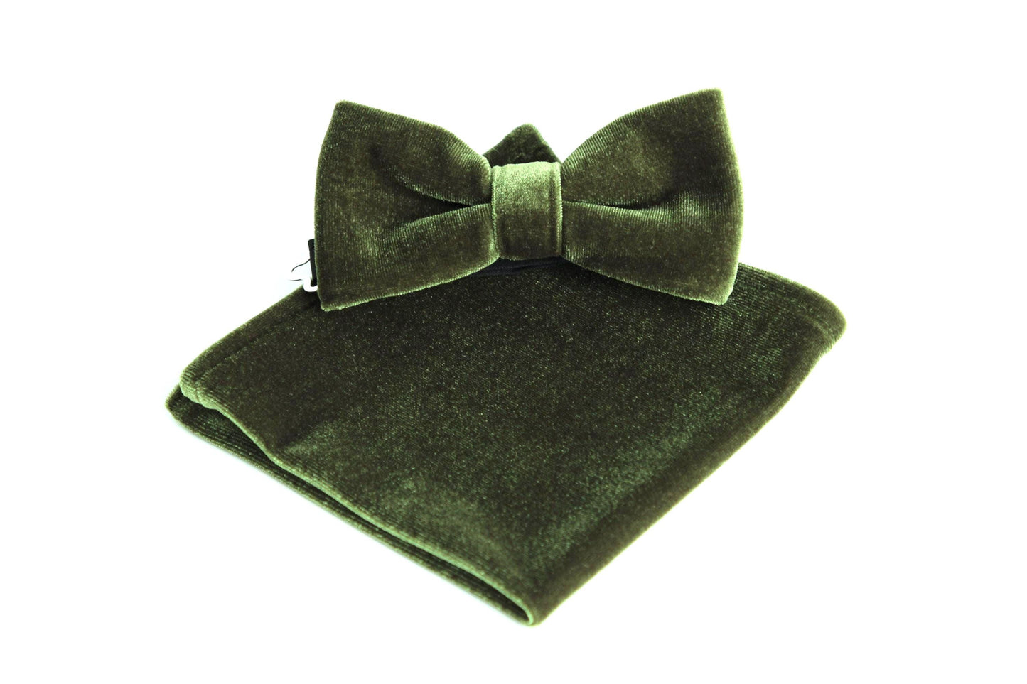 Olive green velvet bow tie for men and boys, wedding green bow tie, groom bow tie, olive men’s bow tie, pocket square