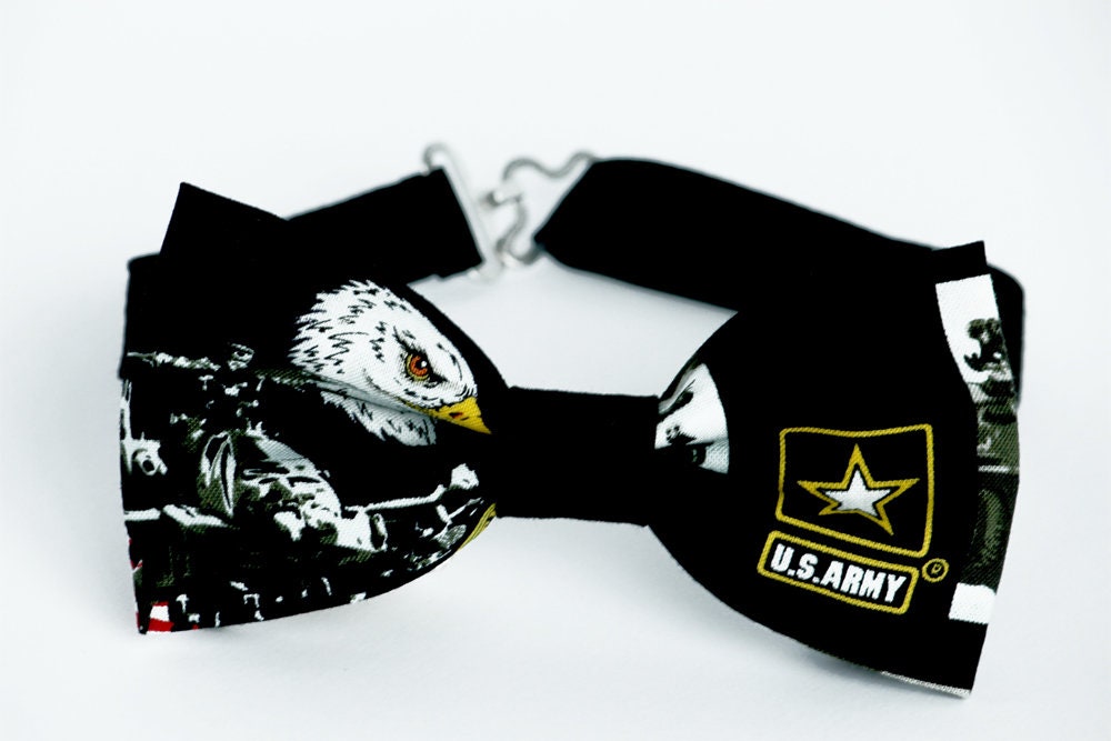 Army bow tie, patriotic bow tie, mens US Army bowtie, American flag bowtie, eagle bow tie, United States, Armed forces, gift for him