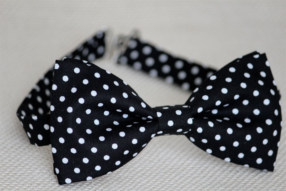 Black white polka dots bow tie, boys bow tie, kids, toddler, mens bow tie, ringboy bowtie, ring bearer bow tie, outfit bow tie, wedding tie