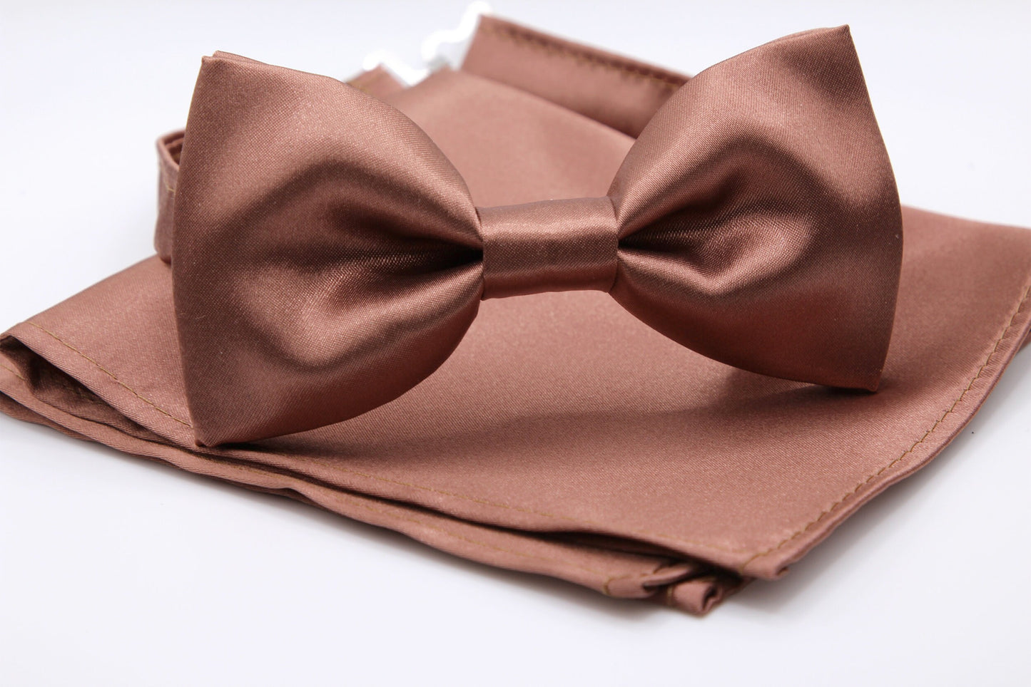 Mauve brown satin bow tie, antique rose silky wedding bow tie, groom groomsmen bowtie, necktie, pocket square, ringboy kids outfit