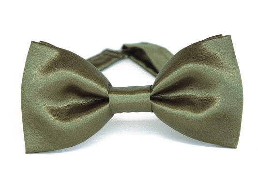 Olive satin bow tie, olive green silky bowtie, mens wedding bow tie, rustic, boho, groomsmen, grooms, ring bearer olive bow tie, boys bowtie