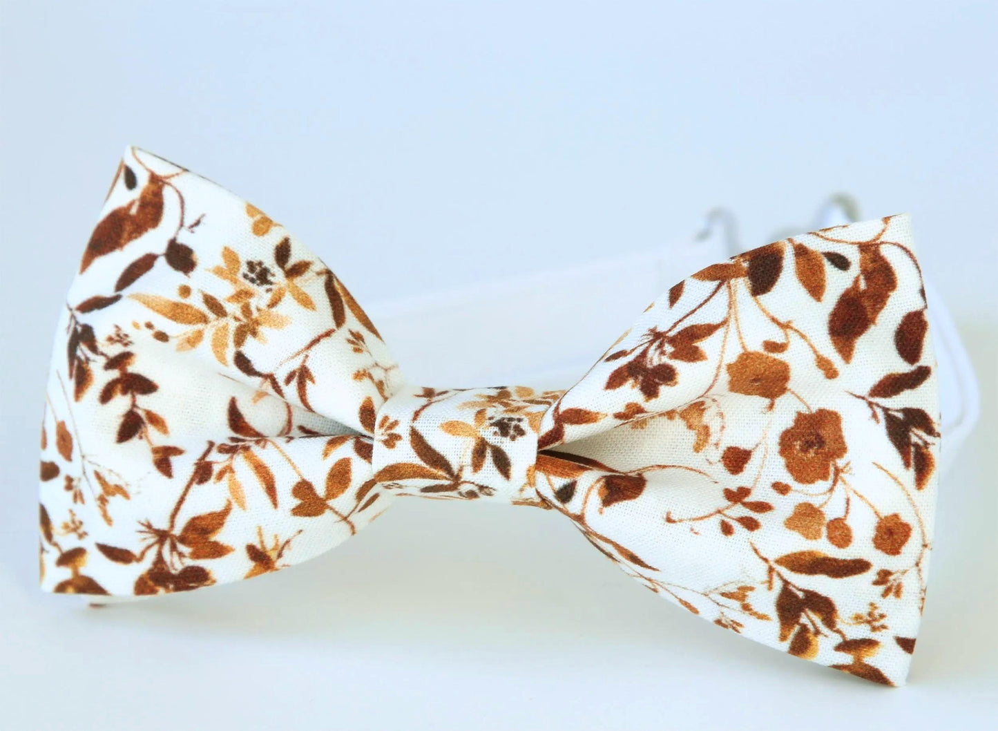 Brown floral necktie, bow tie, pocket square, mustard floral tie, fall wedding, autumn floral bowtie, grooms groomsmen ringboy brown tie