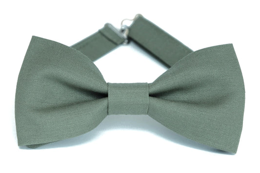 Eucalyptus green bow tie, neck tie, pocket square for men and boys, dusty green bowtie, ring bearer outfit, rustic wedding, boho style