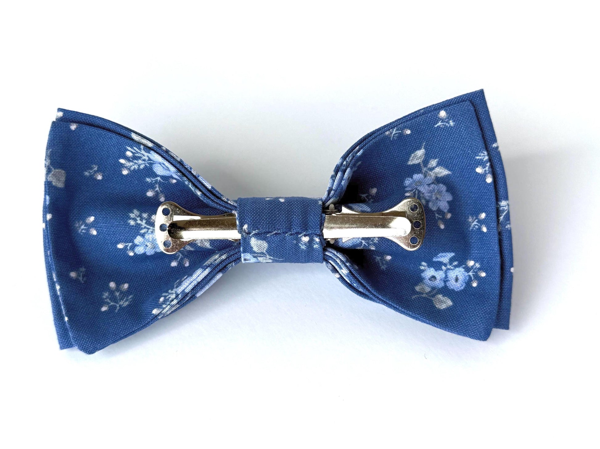 Blue floral necktie, bow tie, pocket square, blue wedding groomsmen long tie, floral skinny tie for men and boys