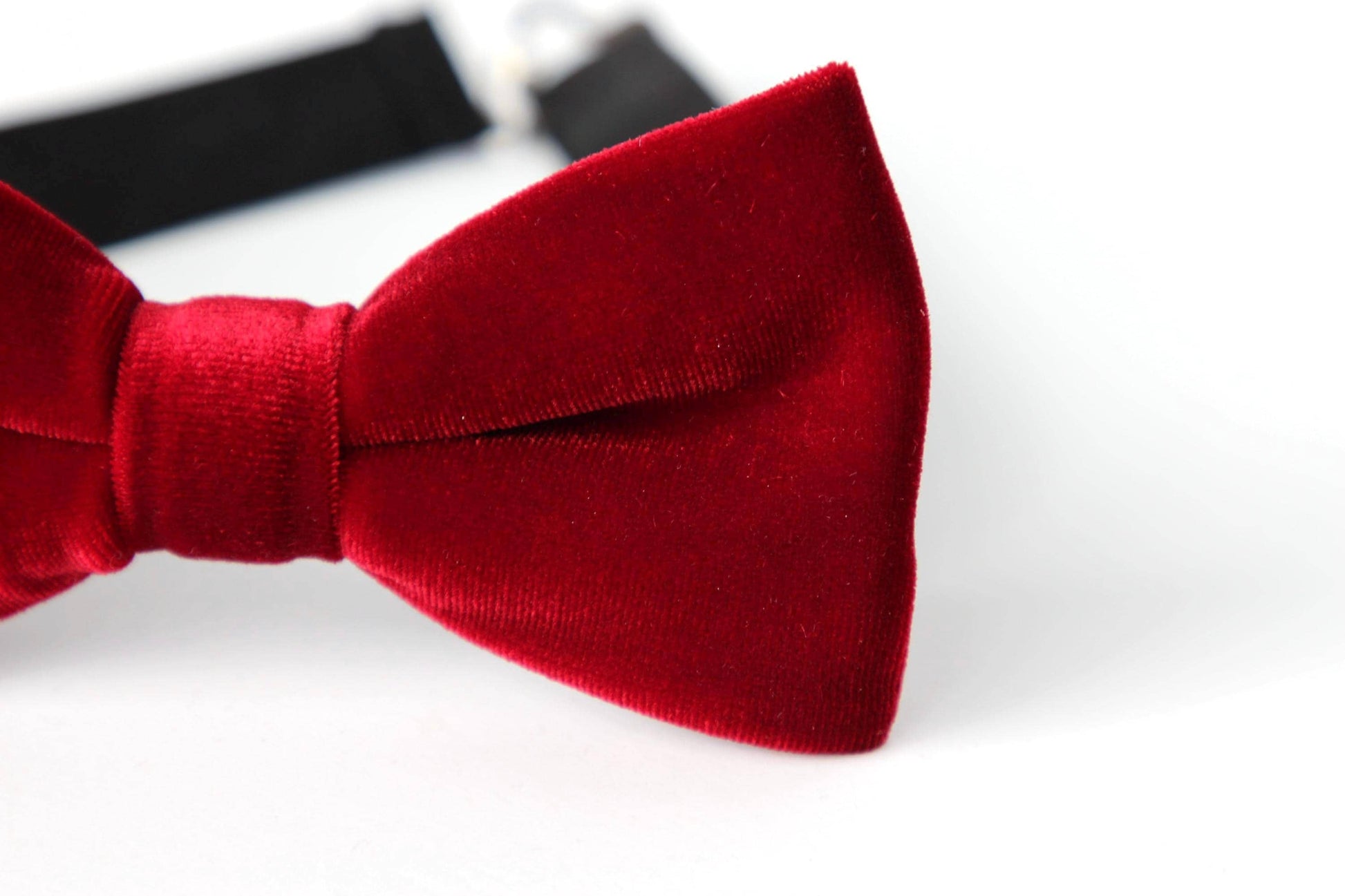 Deep red velvet bow tie, dark red velvet bow tie