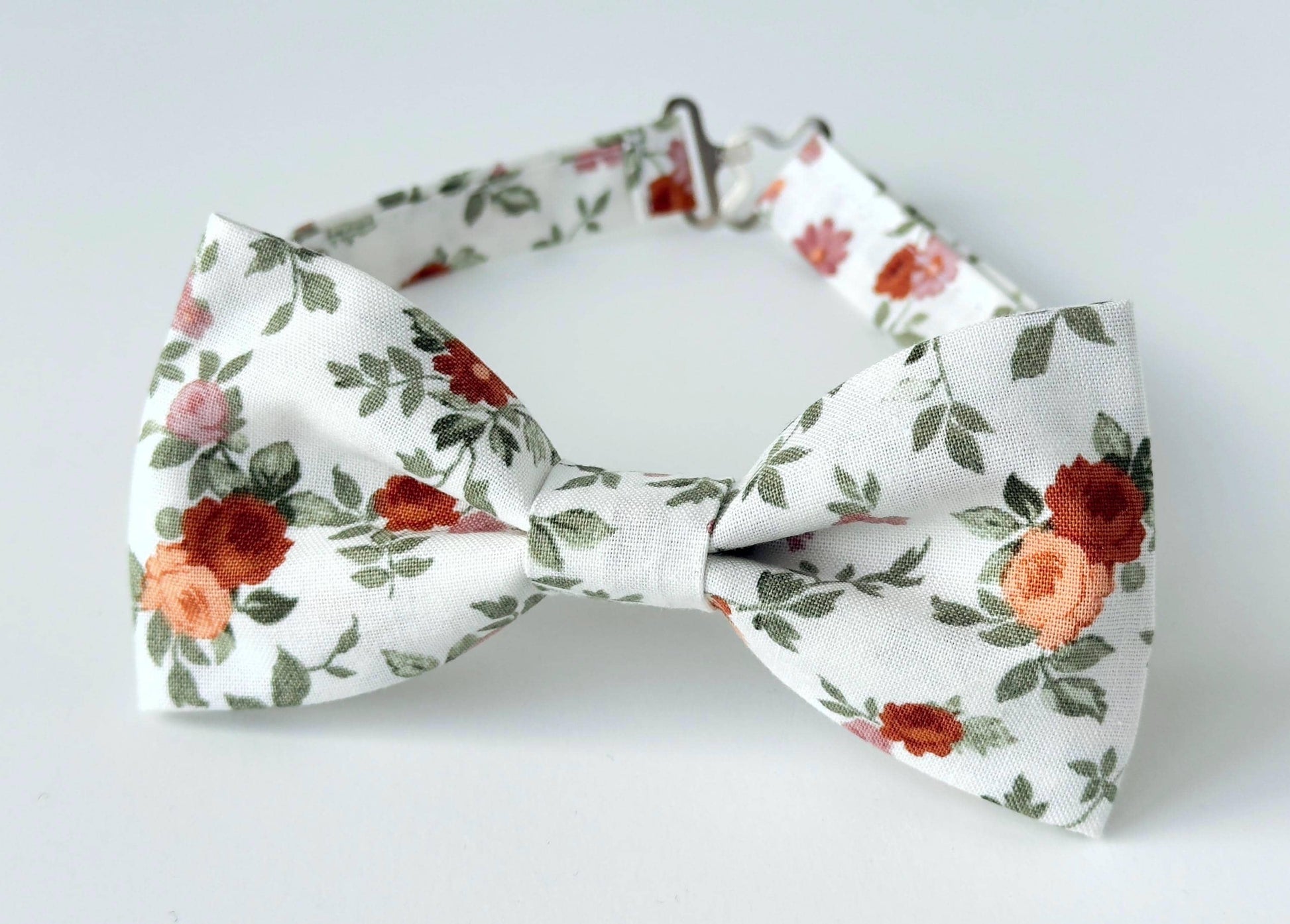 Green rust floral necktie, floral tie for men and boys, spring floral necktie, wedding skinny tie, regular tie