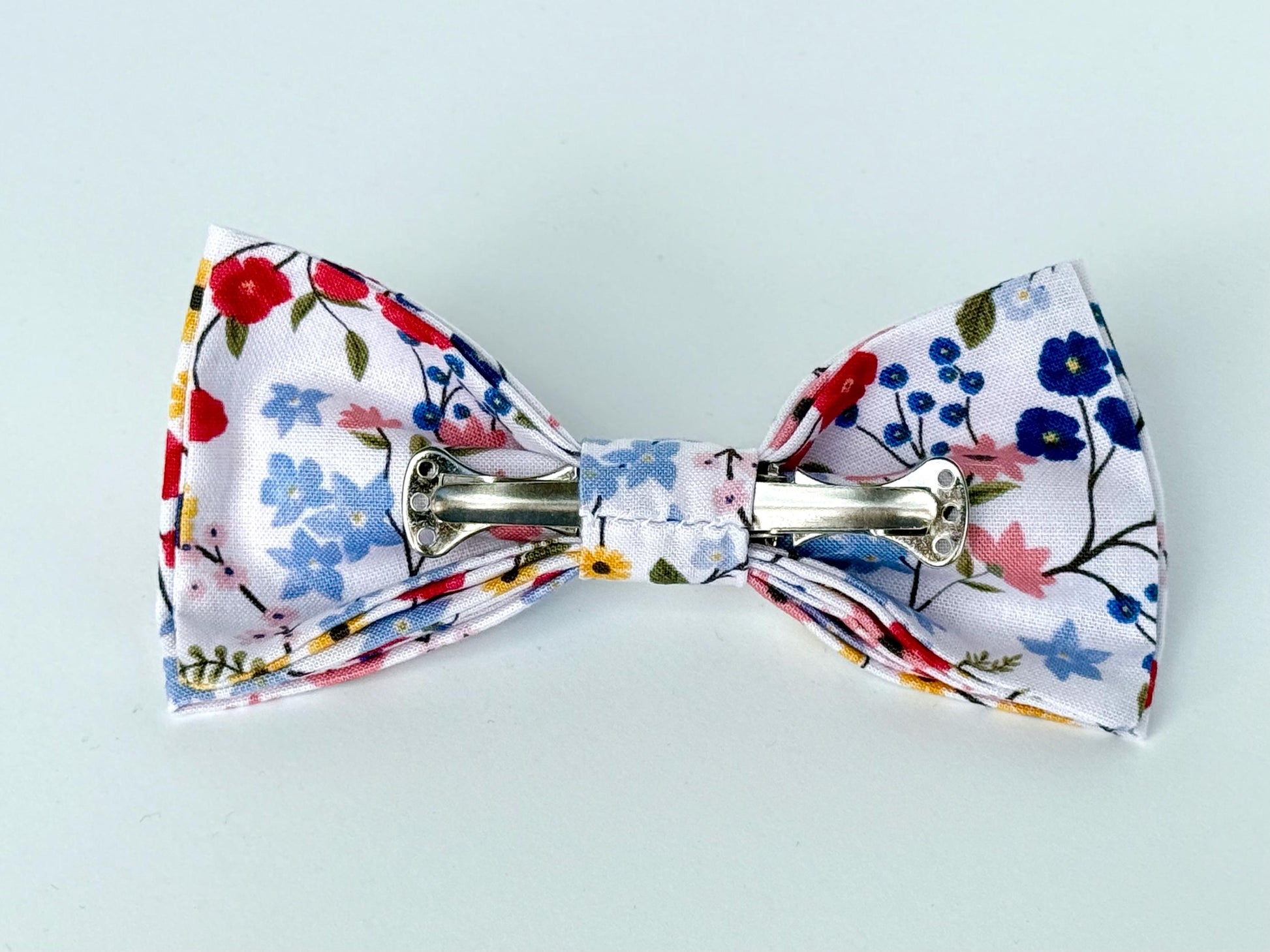 Red blue floral necktie for men and boys, wedding floral tie, skinny tie, blue flowers tie and pocket square