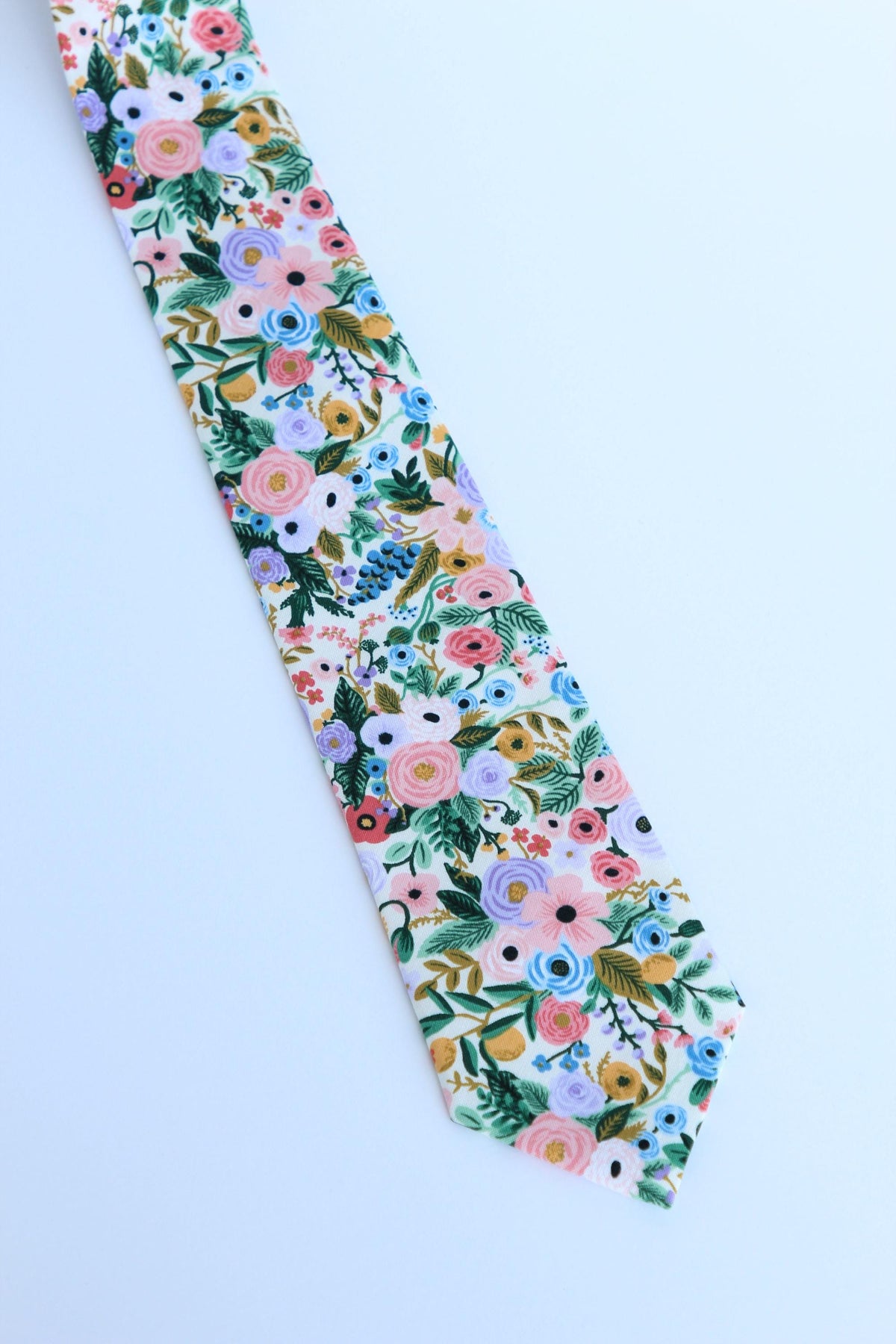 Floral Necktie for Men | Cotton Floral Tie | Wedding Tie | Rifle Paper Co Floral Necktie | Groomsmen Tie | Spring Wedding | Choose Your Prin