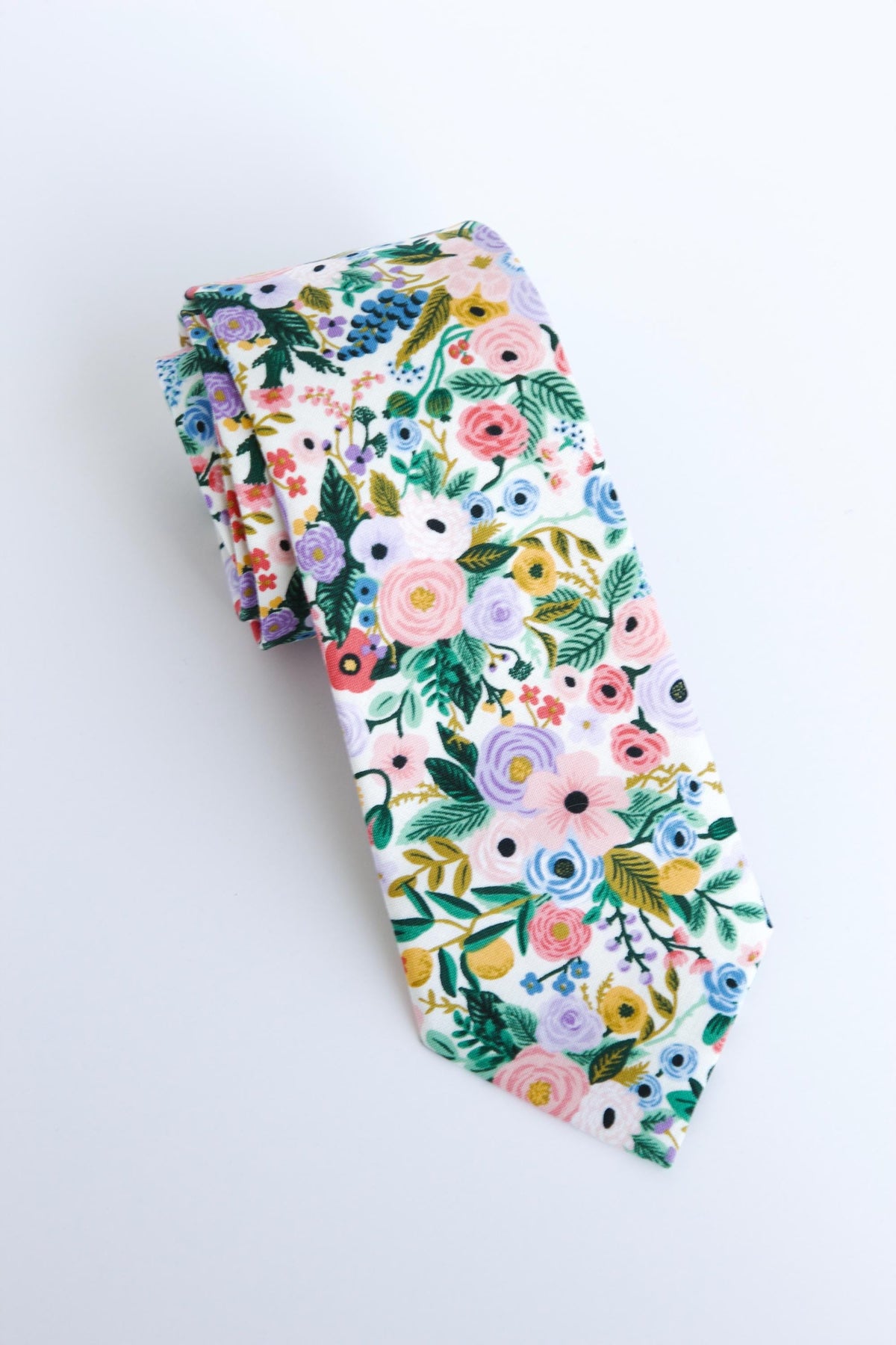 Pastel Floral Tie, Wedding Tie, Spring Wedding Tie, Groomsmen Tie, Rifle Paper Co Floral Necktie, Father’s Day Gift