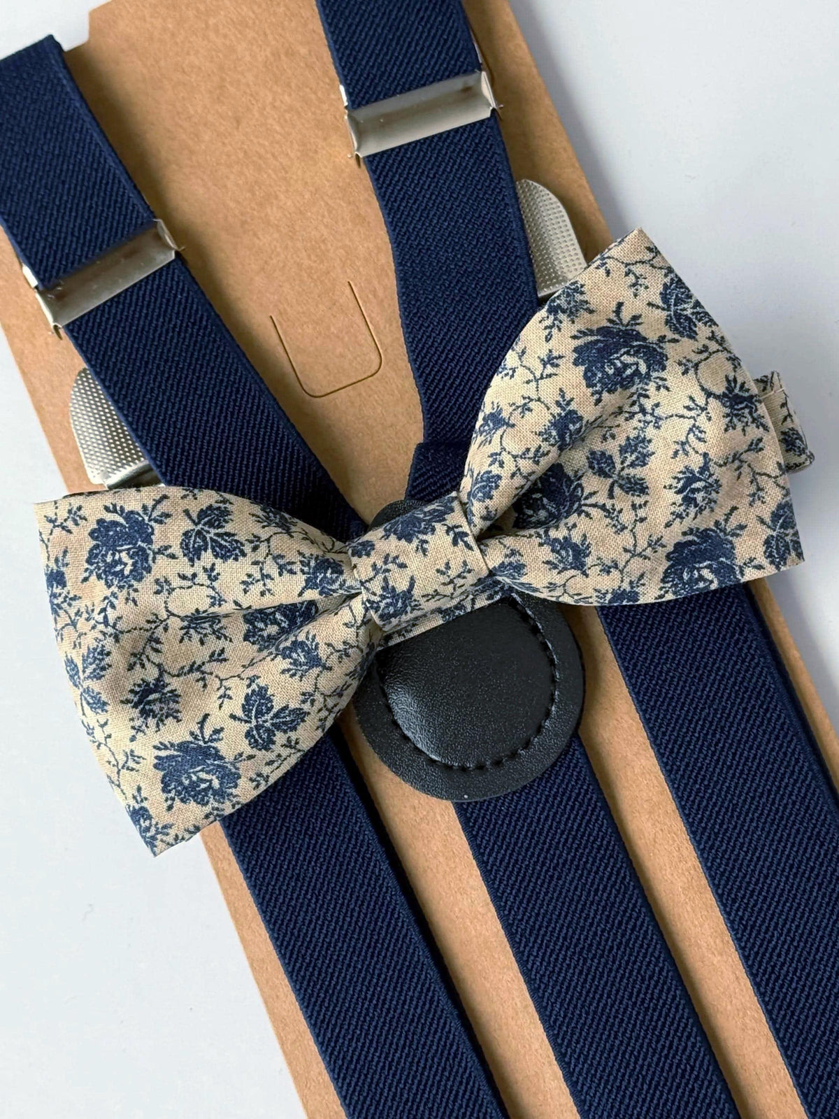Navy Blue Floral Necktie, Tan Wedding Tie for Groom, Vintage Botanical Tie, Rustic Wedding Men’s Tie, Fall Wedding Accessory