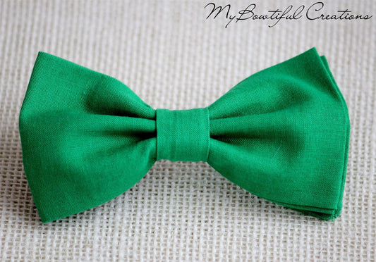 Emerald green bow tie, green bow tie, summer boy bow tie, bow tie for ringbearer, kids green bow tie, green bow tie for men