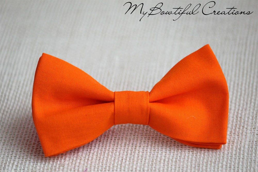 Orange bow tie, boys bow tie, bow tie for men, wedding bow tie, photo prop, groomsmen bow tie