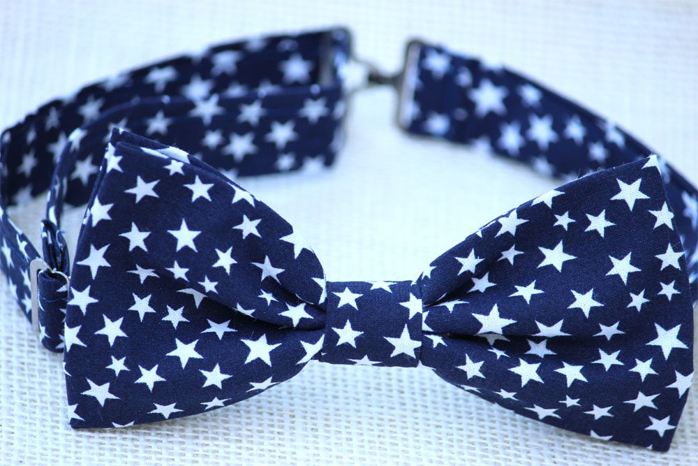 Patriotic bow tie,Navy Stars bow tie, American bow tie,boys independance day bow tie, 4th july bow tie, mens bow tie, navy baby bow tie