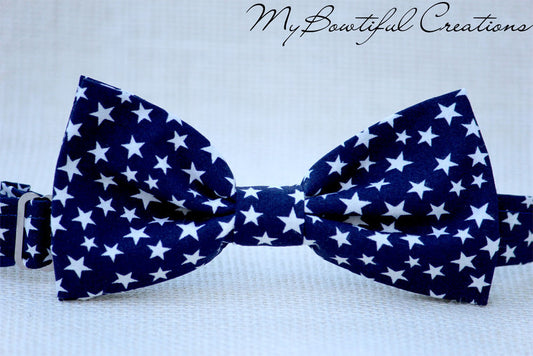 Patriotic bow tie,Navy Stars bow tie, American bow tie,boys independance day bow tie, 4th july bow tie, mens bow tie, navy baby bow tie