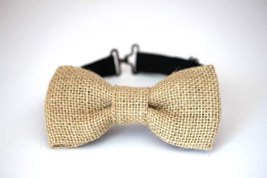 Burlap bow tie, mens burlap bow tie, boys burlap bow tie, wedding bow tie, groomsmen bow tie, ring bearer bow tie, burlap wedding bow tie