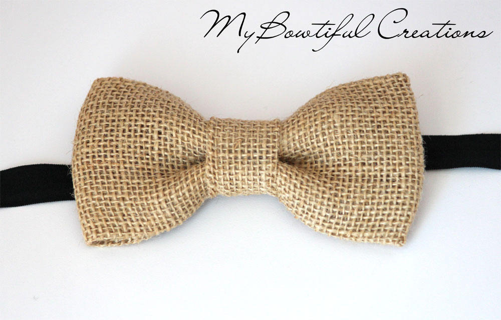 Burlap bow tie, mens burlap bow tie, boys burlap bow tie, wedding bow tie, groomsmen bow tie, ring bearer bow tie, burlap wedding bow tie