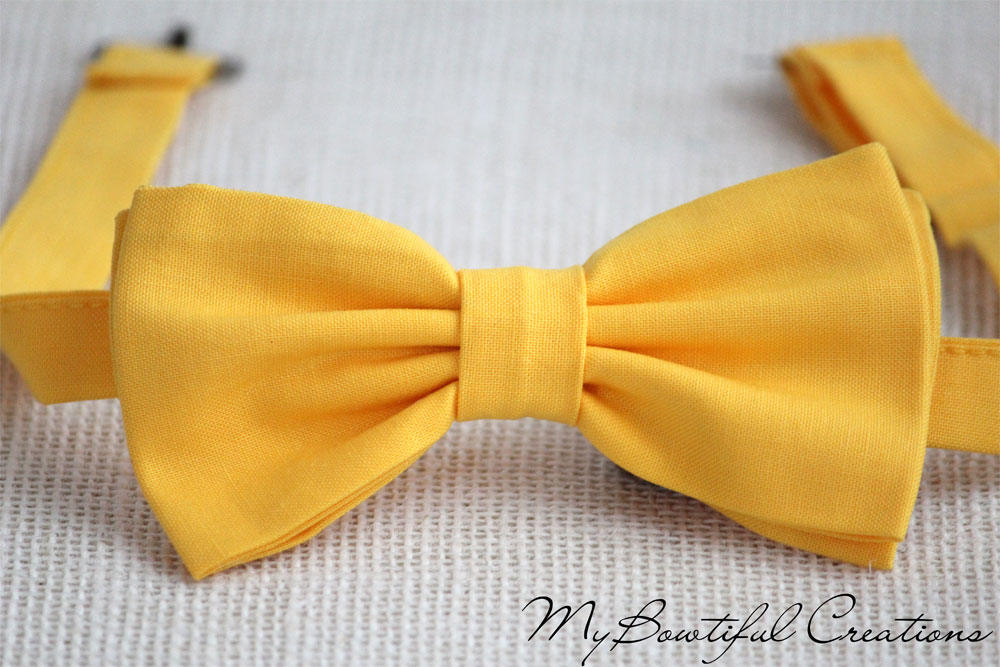 Yellow bow tie, bow tie fow men, bow tie for boys, baby boy bowite, summer bow tie, wedding yellow