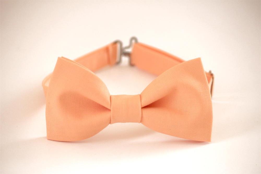 Peach Bow Tie, Mens Bow Tie, Kids Bow Tie, Groomsmen Bow tie, Boys Bow Ties, peach wedding