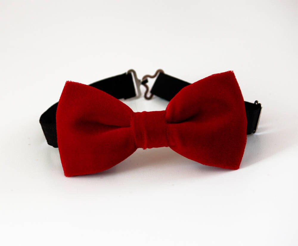 Red velvet bow tie, wedding bow tie, Christmas bow tie, men's bow tie, boy's bow tie, kid's bow ite, ringboy bow tie, groomsmen bow tie