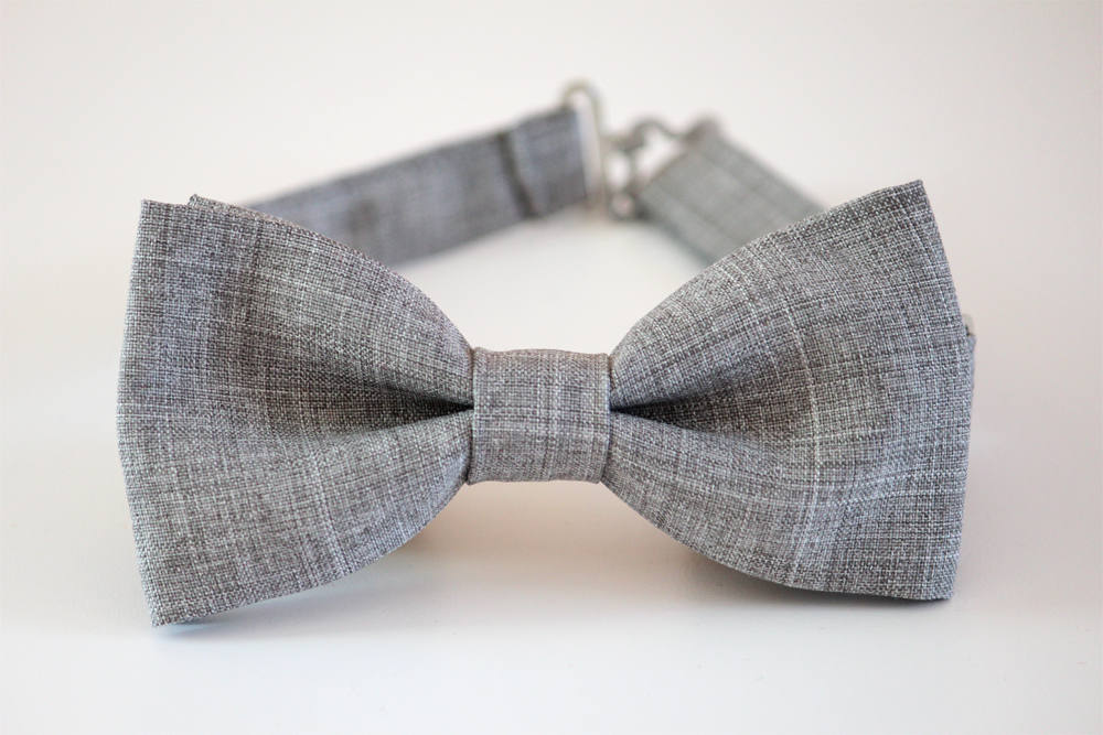 Mens bow tie, gray suiting bow tie, wedding bow tie, groom bow tie, groomsmen bow tie, ringboy bow tie, pageboy outfit, pre-tied bow tie