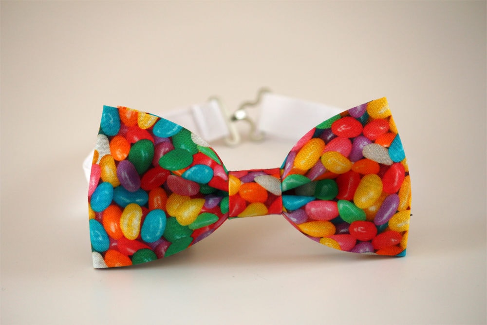 Easter bow tie, boy's bow tie, jellybean candy bow tie, jelly bean boy bow tie, wedding bow tie, Valentine's bow tie, kid's Easter bow tie