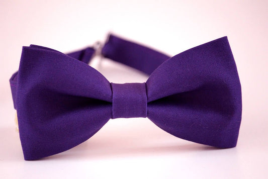 Purple bow tie, men's wedding bow tie, kid's bow tie, boy's bow tie, groom bow tie, groomsmen bow tie, ringboy bow tie, dark purple bow tie