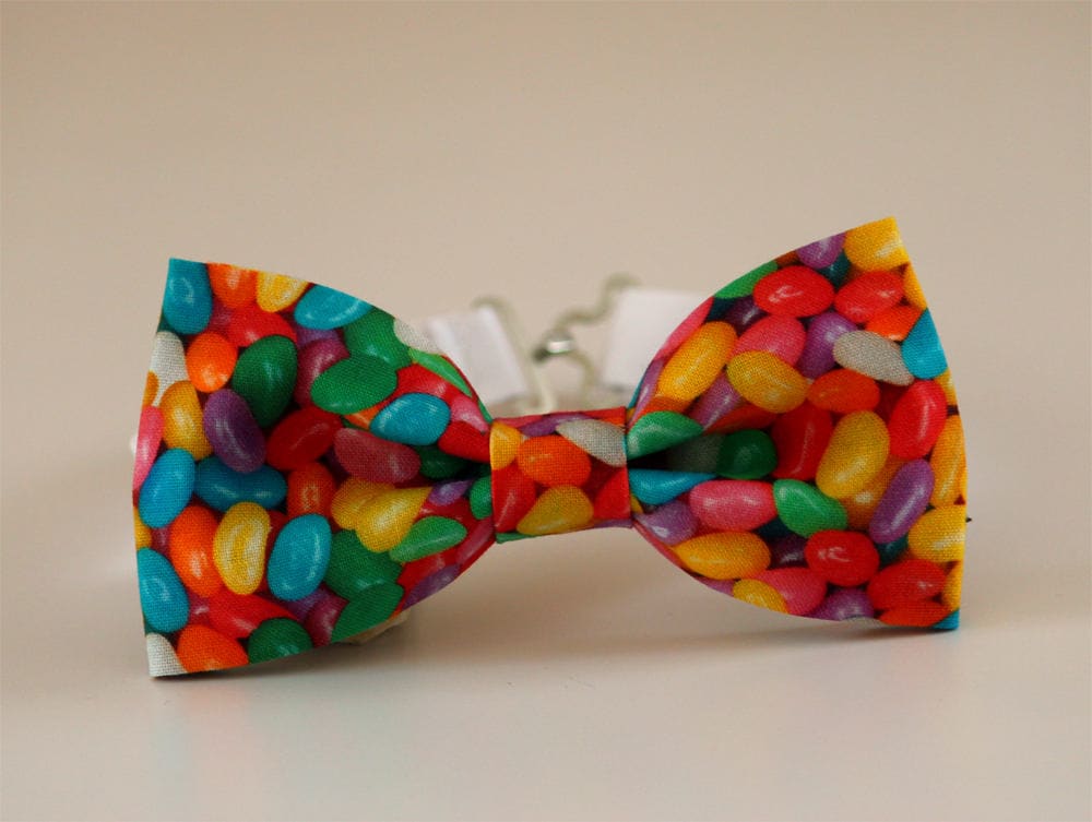 Easter bow tie, boy's bow tie, jellybean candy bow tie, jelly bean boy bow tie, wedding bow tie, Valentine's bow tie, kid's Easter bow tie