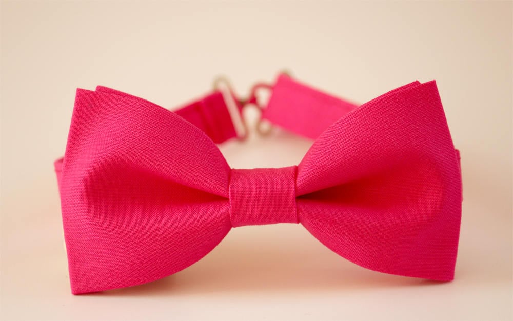 Hot pink bow tie, Easter bow tie, Wedding bow tie, bright pink bow tie, groomsmen bow tie, ringbearer bow tie, groom bow tie, ringboy bowtie