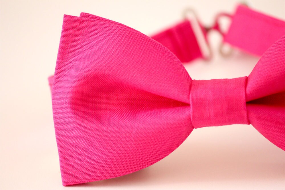 Hot pink bow tie, Easter bow tie, Wedding bow tie, bright pink bow tie, groomsmen bow tie, ringbearer bow tie, groom bow tie, ringboy bowtie