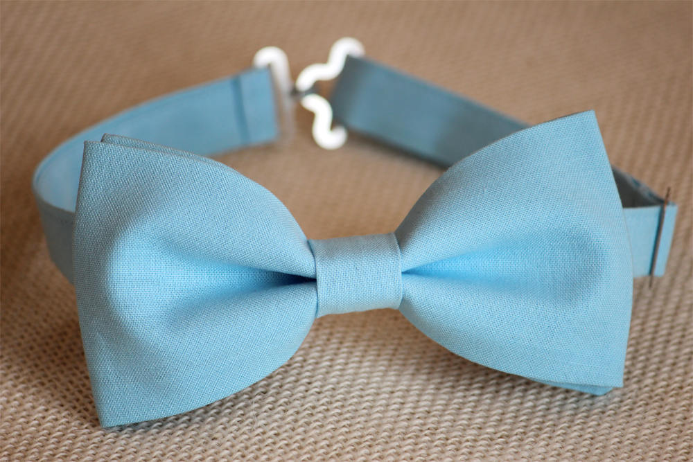 Blue bow tie, men's wedding bow tie, ring bearer bow tie, groom bowtie, groomsmen bow tie, boys bow tie, kids bow tie, blue pocket square