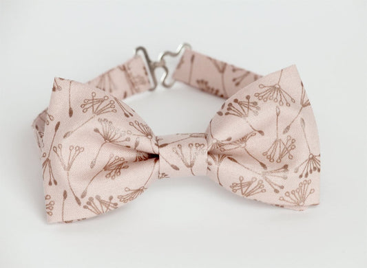 Blush floral bow tie,dusty pink, boys bowtie,mens bow tie, blush pink floral bow tie, wedding bow tie, grooms bow tie, ring bearer bow tie