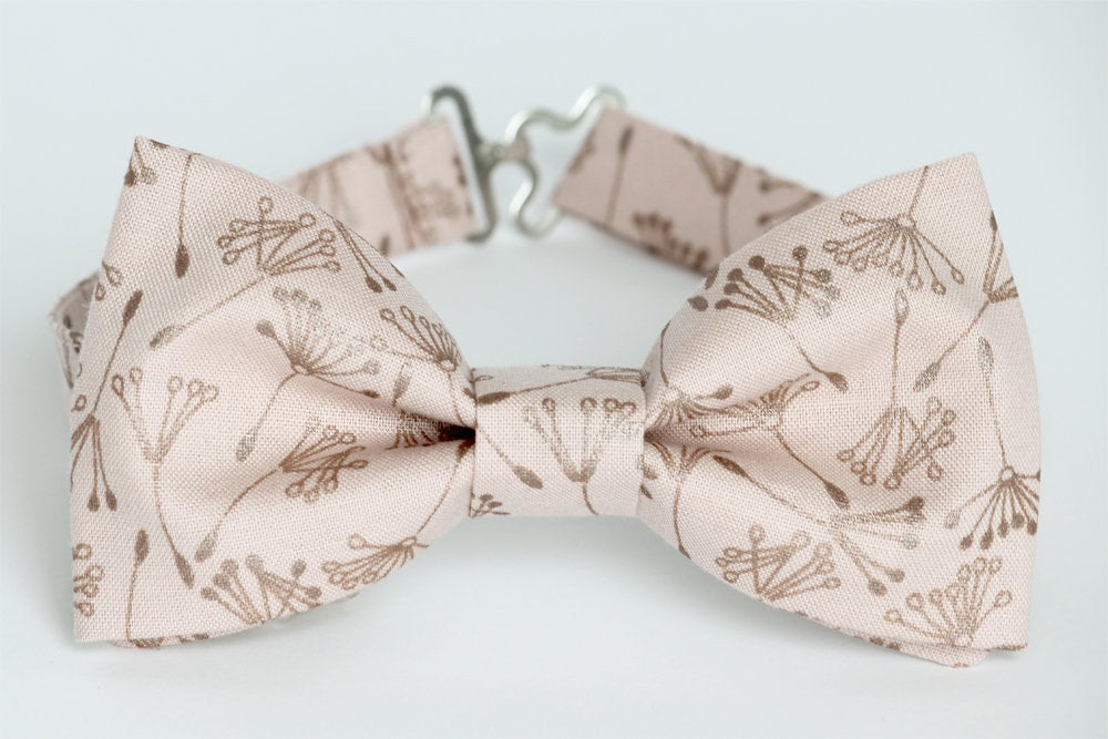 Blush floral bow tie,dusty pink, boys bowtie,mens bow tie, blush pink floral bow tie, wedding bow tie, grooms bow tie, ring bearer bow tie