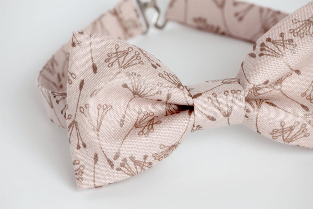 Blush floral bow tie,dusty pink, boys bowtie,mens bow tie, blush pink floral bow tie, wedding bow tie, grooms bow tie, ring bearer bow tie