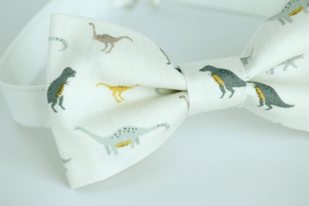 Dinosaur bow tie, mens bow tie, boys bow tie, dino bowtie, novelty bow tie, kids dinosaurs bow tie, toddler bow tie, fun bow tie for him