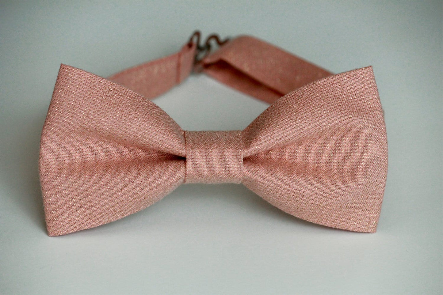 Rose gold bow tie, wedding bowties, mens bow tie,grooms bow tie, ringboy bowtie, ring bearer, metallic rose gold, peachy pink bow tie,