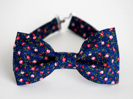 Blue floral bow tie, mens bow tie, wedding bow tie, kids boys bow tie, bow tie with flowers, blue pink bow tie, ring boy, grooms, groomsmen