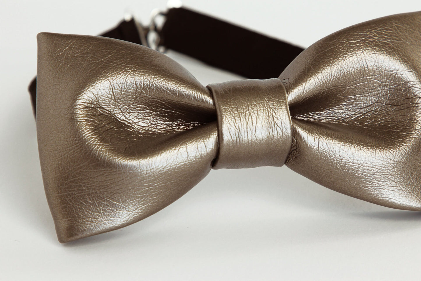 Bronze leather bow tie, faux leather mens bow tie, silver, grey leather bow tie, gift for him, unique gift, kids bow tie, toddler, boys