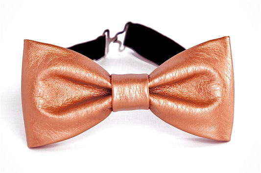 Rose gold faux leather bow ties, bronze leather bow tie, mens copper leather bow tie, copper wedding, grooms, prom rose gold bow tie, boys