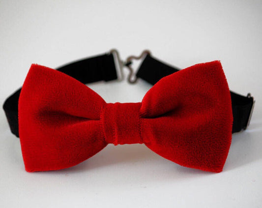 Red velvet bow tie, wedding bow tie, Christmas bow tie, men's bow tie, boy's bow tie, kid's bow ite, ringboy bow tie, groomsmen bow tie