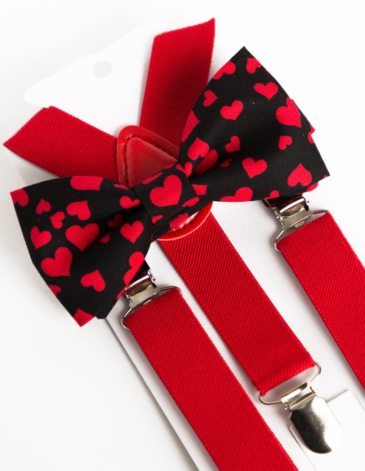 Black with red hearts bow tie, Valentine's Day bow tie, love bow tie, hearts bowtie, boys bow tie, mens bow tie, kids bow tie, black red bow