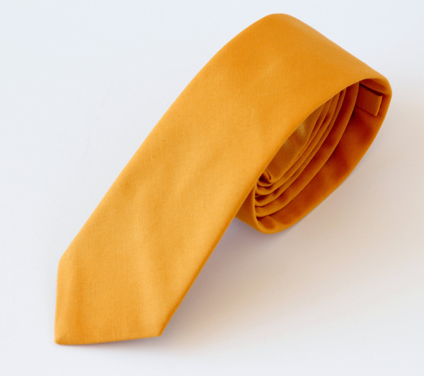 Mustard necktie, fall neck tie, wedding necktie, mens mustard yellow tie, skinny necktie