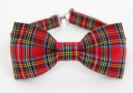 Plaid bow tie, Christmas mens bow tie, kids boys bow tie, festive bowtie, gift for him,Christmas red plaid bow tie, red tartan plaid bow tie