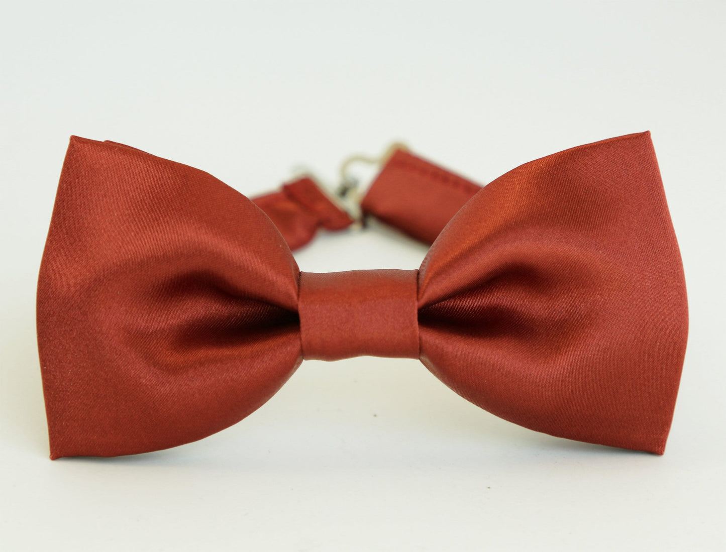 Cinnamon satin bow tie, mens wedding bow tie, copper bowtie, groom groomsmen bow tie, boys kids spice bow tie