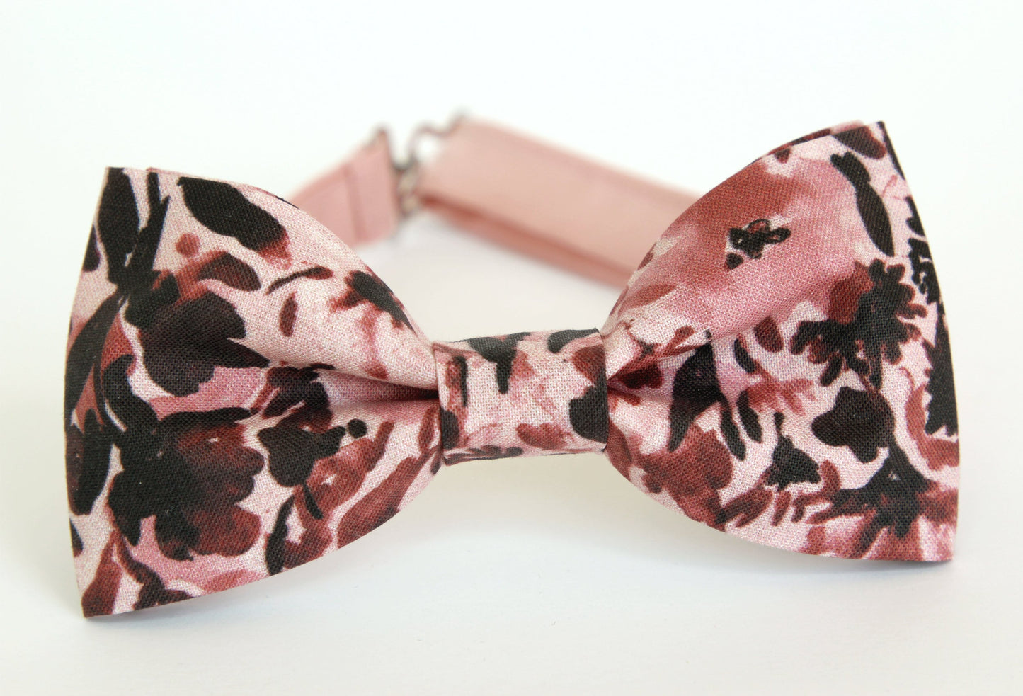 Dusty pink bow tie, mauve floral bow tie, dusty rose mens bow tie, wedding bow tie, grooms mauve watercolor bowtie, kids boys floral bowtie