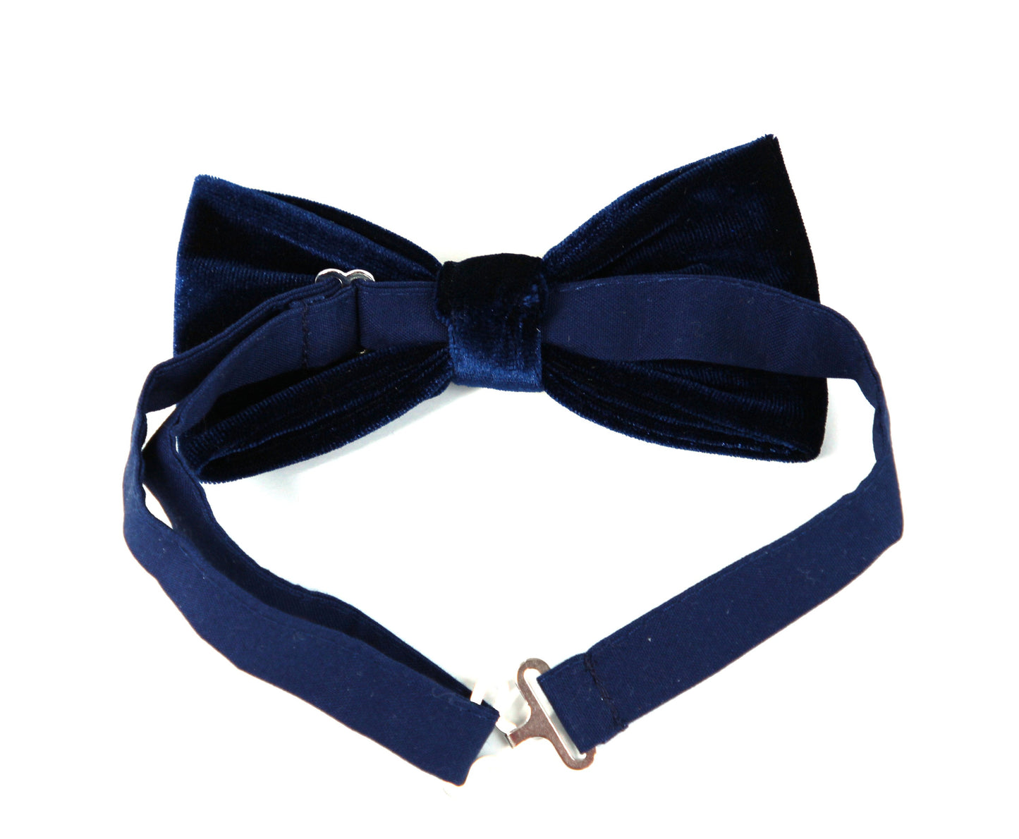 Navy blue velvet bow tie, navy mens bowtie, wedding blue bow tie, gift for him, grooms groomsmen navy bow tie, ring bearer boys bow tie