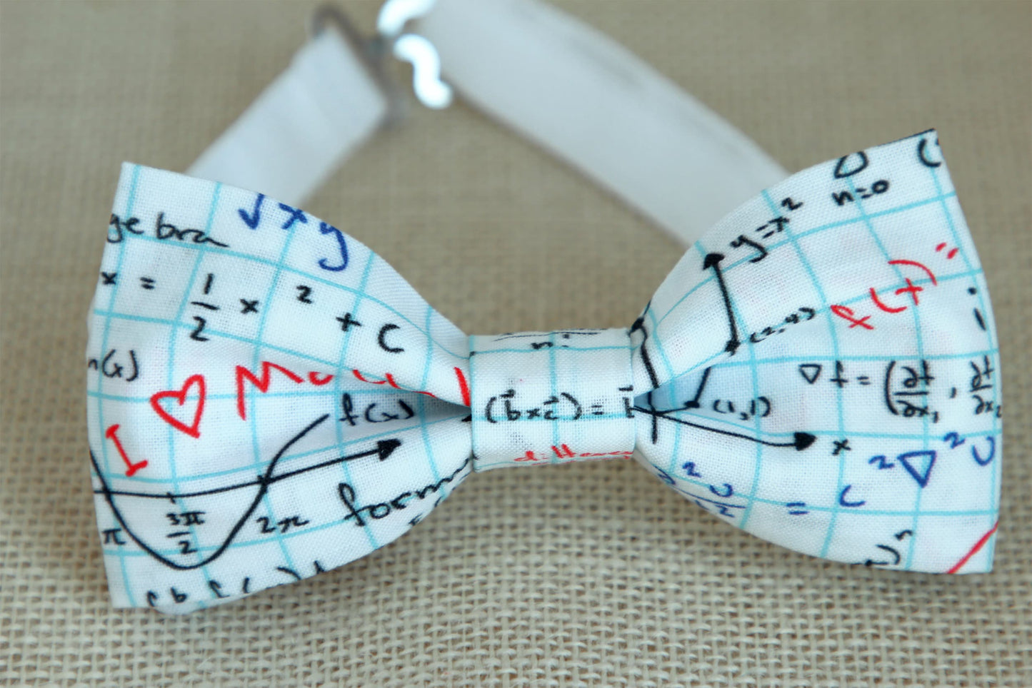 Math bow tie, math teacher bowtie, mathematics bow tie, boys math bow tie, teacher gift, graduation gift