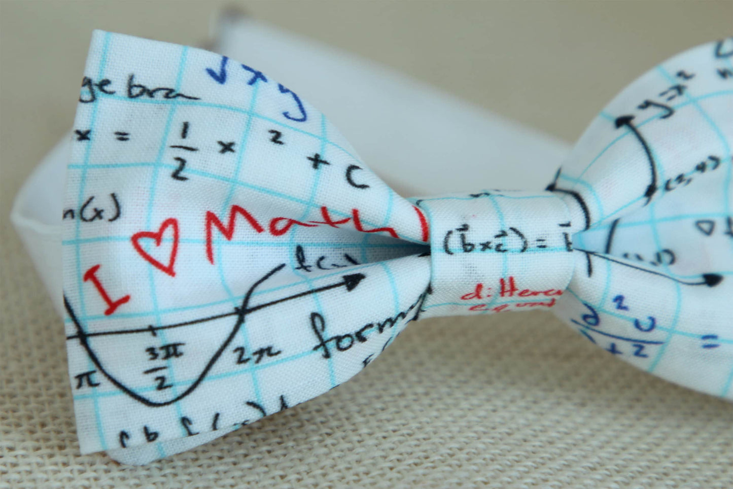 Math bow tie, math teacher bowtie, mathematics bow tie, boys math bow tie, teacher gift, graduation gift