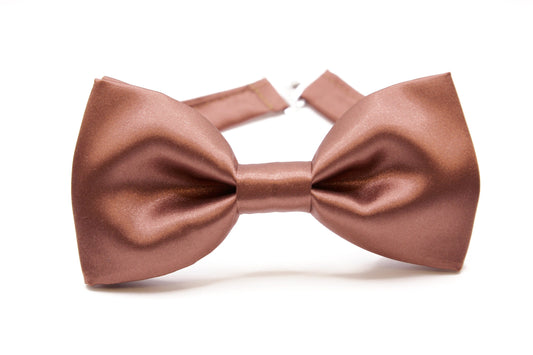 Mauve brown satin bow tie, antique rose silky wedding bow tie, groom groomsmen bowtie, necktie, pocket square, ringboy kids outfit